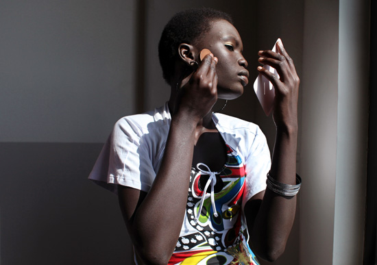 Twenty-year-old Ayor getting ready backstage 2010 from the series Miss South Sudan Australia