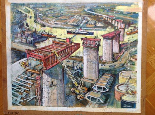 Westgate Bridge Construction Sketch | Ernest Marcuse | Colour Factory