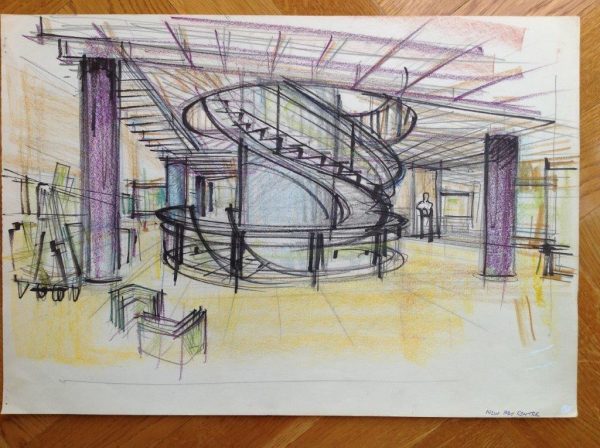 National Gallery of Victoria Construction Sketch | Ernest Marcuse | Colour Factory